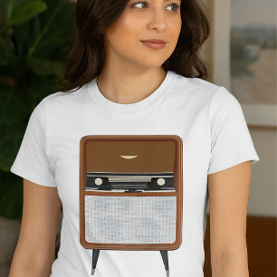 T-shirt Mi-siècle Vintage Radio Retro Music Lover