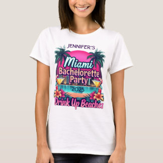 T-shirt Miami Bachelorette Party personnalisable