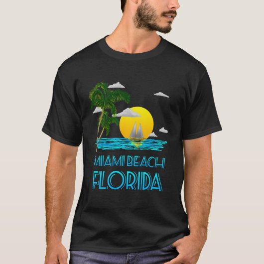 T-shirt Miami Beach Floride Beach (Devant)