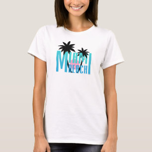 T-shirt Miami Beach, Floride, Cool de typographie