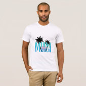 T-shirt Miami Beach, Floride, Cool de typographie (Devant entier)