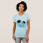 T-shirt Miami Beach, Floride, Cool de typographie (Devant entier)