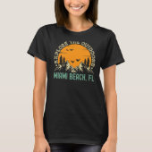 T-shirt Miami Beach, Floride - Explorez Le Premiu Extérieu (Devant)
