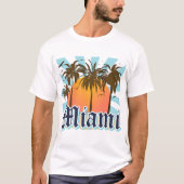 T-shirt Miami Beach Floride FLA (Devant)
