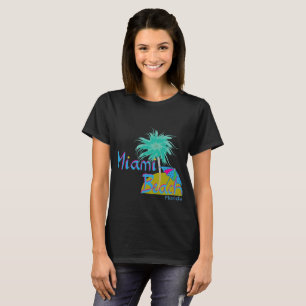 T-shirt Miami Beach Floride Palm Fun Sun