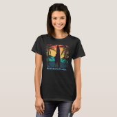 T-shirt Miami Beach Floride Palm Tree Surfer Surfer Sur (Devant entier)