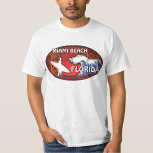 T-shirt Miami Beach Floride surfer vagues art valeur