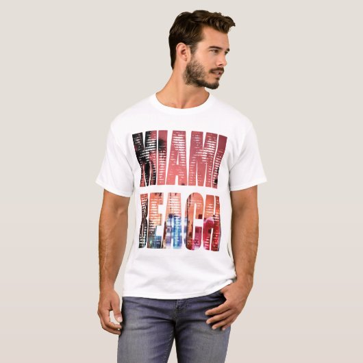 T-shirt Miami beach fun (Devant entier)