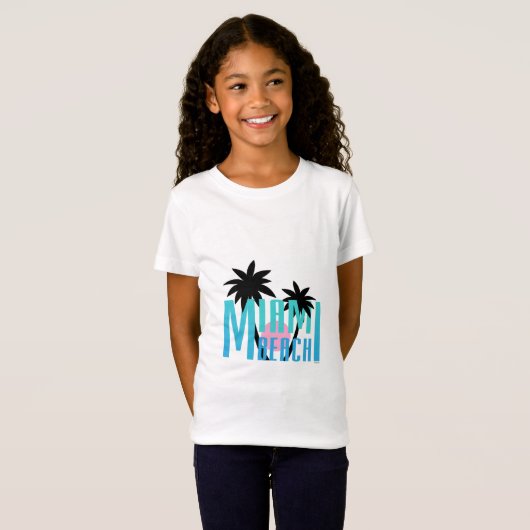T-Shirt Miami Beach, la Floride, cool de typographie (Devant entier)