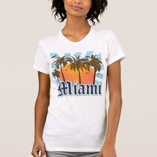T-shirt Miami Beach la Floride FLA (Devant)
