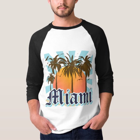 T-shirt Miami Beach la Floride FLA (Devant)