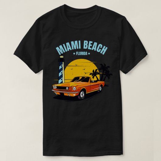 T-shirt Miami Beach Muscle Floride (Design devant)