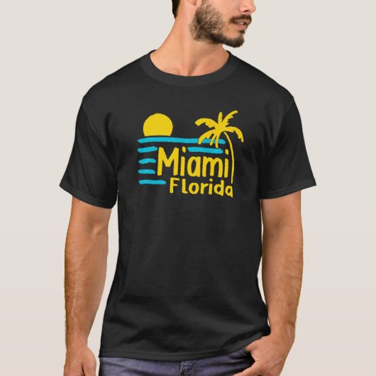 T-shirt Miami City Floride souvenir pour hommes femmes 1 (Devant)
