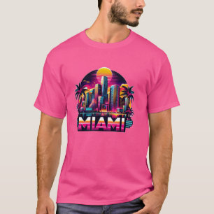 T-shirt Miami City Tee - shirts Hommes Floride Vibrant Sou