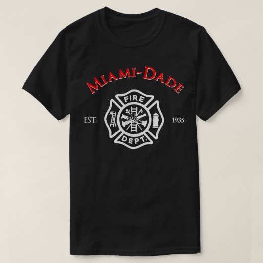 T-shirt Miami-Dade Florida Service de Secourt incendie Fir (Design devant)