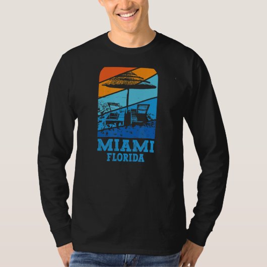 T-shirt Miami Florida Beach Lounge (Devant)