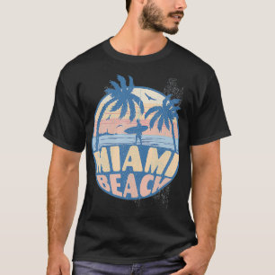 T-shirt Miami Florida Beach Surf Vacances d'été Vintage