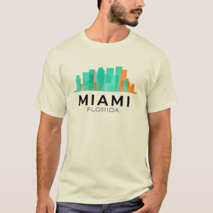 T-shirt Miami Florida Minimal City Skyline