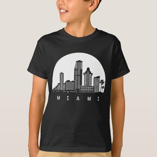 T-shirt Miami Florida Skyline (Devant)