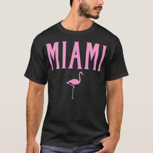 T-shirt Miami Floride FL Flamant rose Vintage Tet rose imp