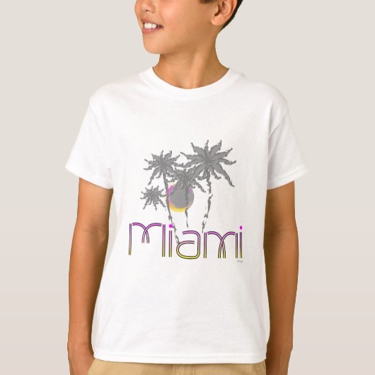 T-shirt Miami, Floride Palms Cool (Devant)