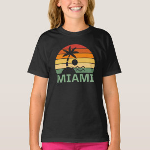 T-shirt Miami Floride Vintage Palm Trees Summer Beach