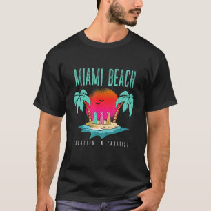 T-shirt Miami Holiday Floride Palm Trees Mer