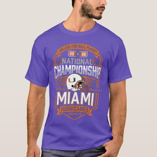 T-shirt Miami Hurricanes CFP National Championship 2026 bo (Devant)