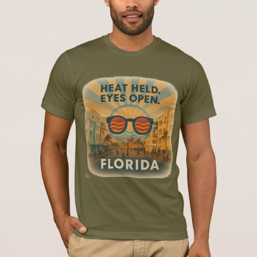 T-shirt Miami Jersey Teat Heat Held Eyes Open Bella+Canvas (Devant)