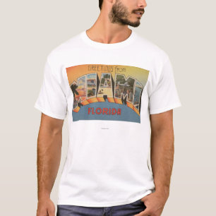 T-shirt Miami, lettre ScenesMiami, FL de FloridaLarge