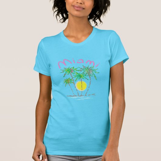T-shirt Miami Palms Sun (Devant)