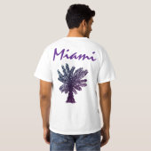 T-shirt Miami Purple Palm Tree - Croisière d'été (Dos entier)