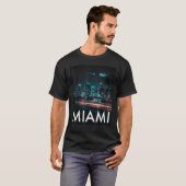 T-shirt Miami Skyline Soirée (Devant entier)