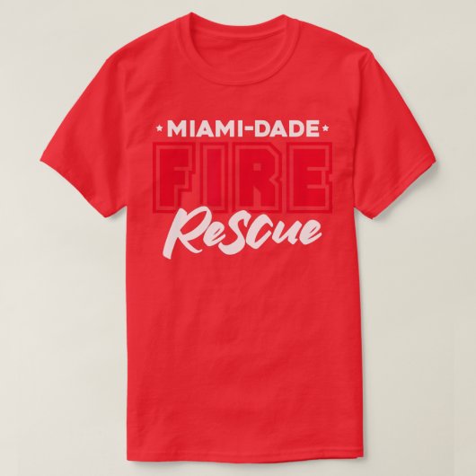 T-shirt MiamiDade Florida Fire Secourt Service Firefight (Design devant)