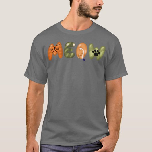T-shirt Miaou drôle (Devant)