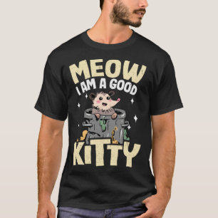 T-shirt Miaou je suis un bon chat blagues opossum mème pos