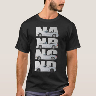 T-shirt Miata Generations Argent
