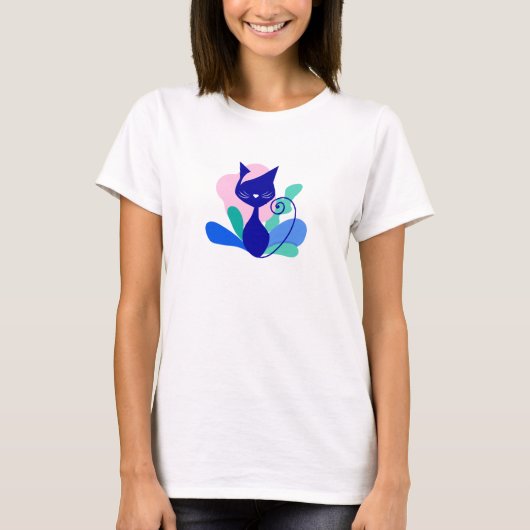 T-shirt Miau de chat d'été (Devant)