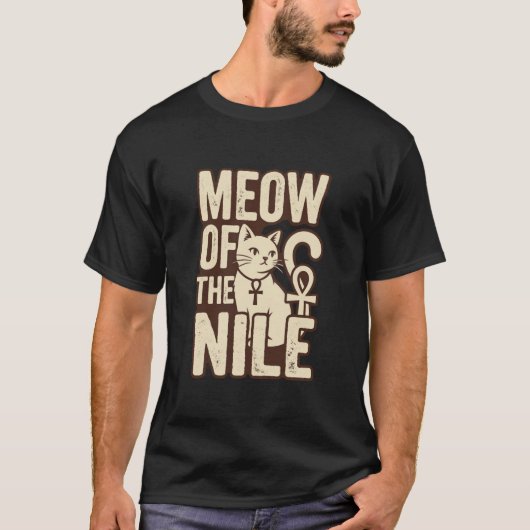T-shirt Miau du Nil – L'esthétique du chat de l'Égypte ant (Devant)