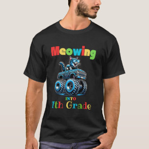T-shirt Miaulement en 7e année camion monstre chat retour
