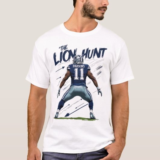 T-shirt Micah Parsons "La CHASSE DU LION" | Parsons 11 (Devant)