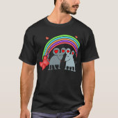 T-shirt Mice in Love Valentines Dark Unisex (Devant)