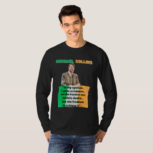 T-shirt Michael Collins Irish Rebel Discours Liberté irlan (Devant entier)