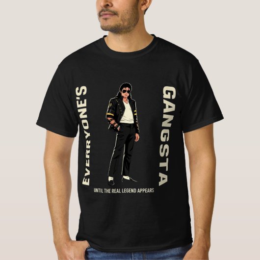 T-shirt Michael Jackson "La véritable légende" Roi de la p (Devant)