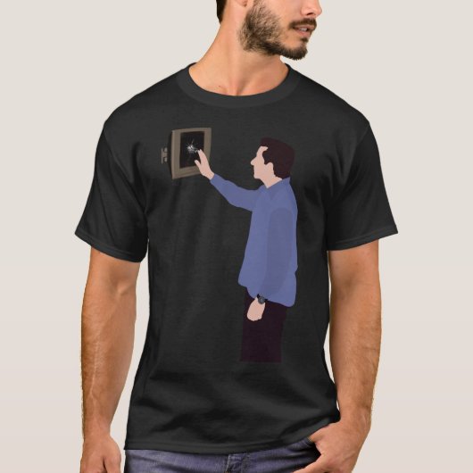 T-shirt Michael Scott et son écran plasma de 200 $. Classe (Devant)
