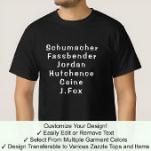 T-shirt Michael Tee Nom Entièrement Personnalisé Pour N'Im