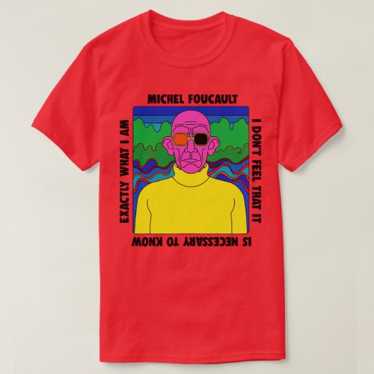 T-shirt Michel Foucault Conception de devis rétro (Design devant)