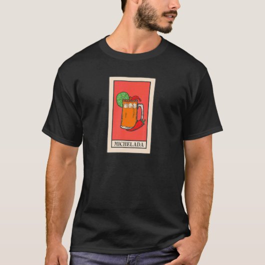 T-shirt Michelada Tarot Card Style Art épicé Cockt mexicai (Devant)