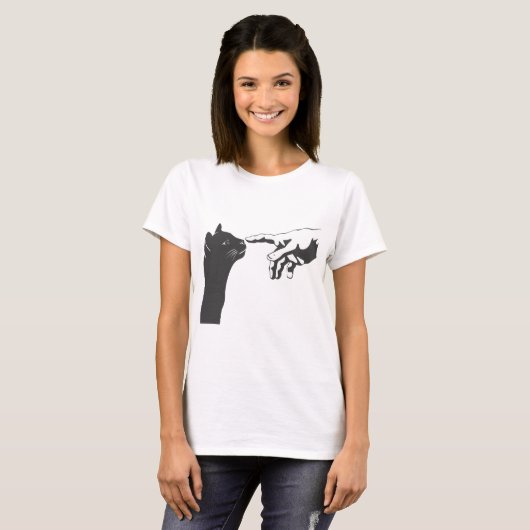 T-shirt Michelangelo Cat - Choisir la couleur arrière - pl (Devant entier)