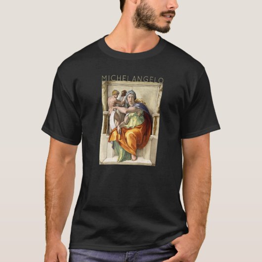 T-shirt Michelangelo Delphic Sibyl Sistine Chapelle Pour A (Devant)